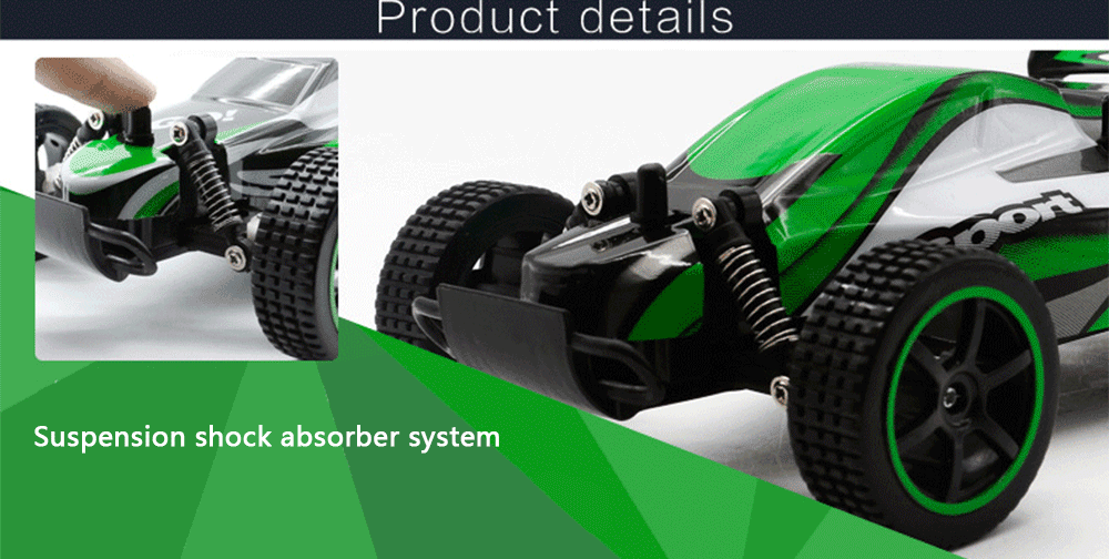 1/20 2WD 20km/h High Speed 2.4G RC Remote Control Racing Car Buggy Off